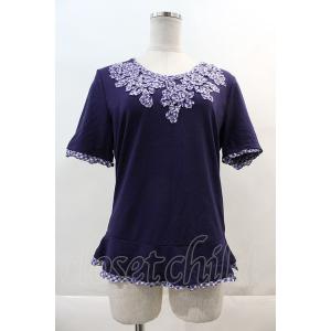 【SALE】INGEBORG / ギンガムフリルカットソー  パープル I-24-05-22-036...
