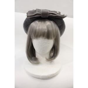 m petit by misako / AMリボンバスクベレー  グレー I-24-08-13-02...