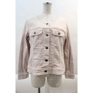 【SALE】PINK HOUSE / ノーカラーデニムジャケット 4(L) ベビーピンク I-24-...