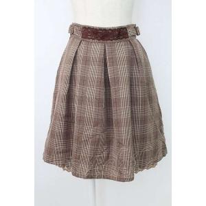 axes femme / サイドベルトタックキュロット  ブラウン T-25-12-17-033-A...