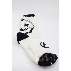 Candy Stripper / MEDLEY SMILE SOCKS  白Ｘ黒 I-25-03-1...