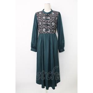 axes femme / チャイナ×オーナメント柄ワンピース  ブルーグリーン T-25-12-28...