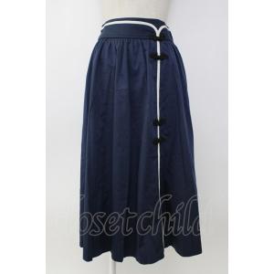axes femme / オリエンタルチャイナスカート  ネイビー T-26-02-08-029-A...