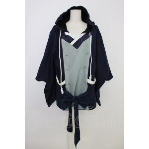 Favorite / マリンの和洋折衷袖パーカー  ネイビーＸミント T-26-01-09-028-...