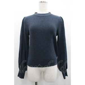 Amavel / Monogram Vintageラメニットトップス  ネイビー I-26-02-0...