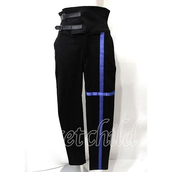 Moi-meme-Moitie / ダブルベルト十字架パンツ 黒 Y-25-07-25-082-MO...