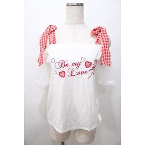 LIZ LISA / 肩リボンギンガムカットソー 0 白 Y-25-08-13-001-LO-TO-...