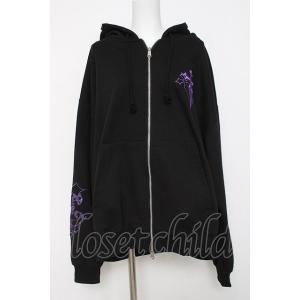 REFLEM / クロス刺繍ZIPパーカー F ブラック/パープル Y-26-03-20-066-P...