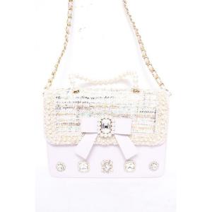 Swankiss / UT tweed bijou バッグ  ラベンダー Y-26-03-21-00...