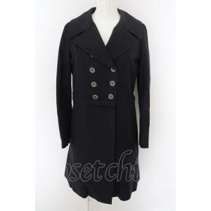 Jane Marple / ソフトメルトンのライディングコート M ブルー O-24-01