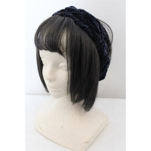 【SALE】Jane Marple / 別珍ヘアバンド  ネイビー O-24-05-19-090-J...