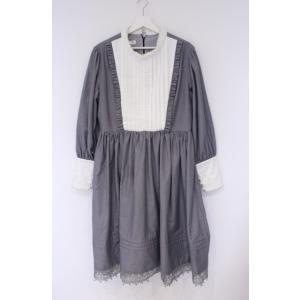 海外ロリータ / ヨークタックワンピース 2XL グレー×シロ O-26-02-07-1013-LO...