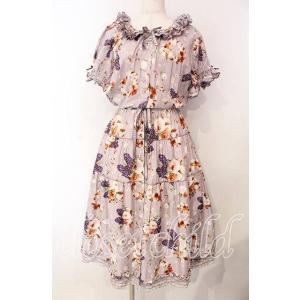 PINK HOUSE / リボンブーケプリントミディワンピース  ラベンダー O-25-11-18-...