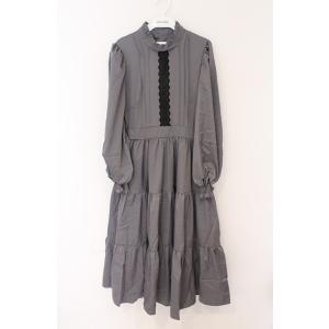 m petit by misako / AM＊レースティアードワンピース M グレー O-26-02...