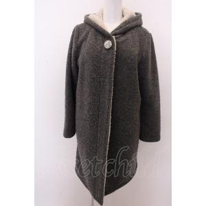 フランシュリッペ franche lippee もくもく V コート リボン ウール混
