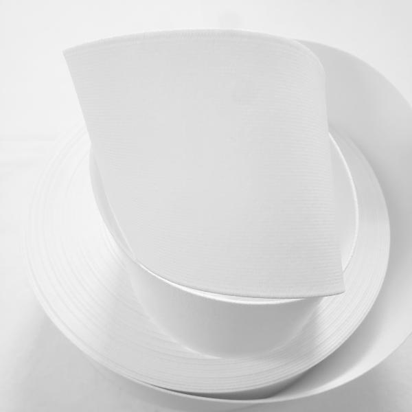 織ゴム 織りゴム 平ゴム カットゴム 白 80mm 幅 5m 手芸 裁縫 洋裁 縫製 ゴム ハンドメ...