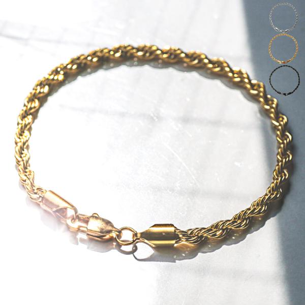 【メール便】ブレスレット メンズ チェーン アクセサリー ロープチェーン アクセ 小物