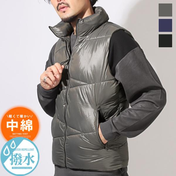 大きいサイズ アウトドア ダウンベスト 中綿ベスト メンズ レディース ベストジャケット 撥水 防風...