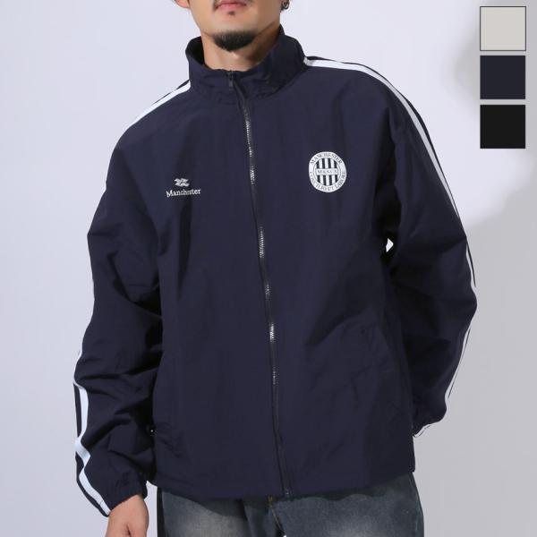 メンズ ナイロンジャケット ウインドブレーカー トラックジャケット ジャージ ユニフォーム スタンド...