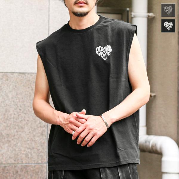 メンズ 袖なし トップス カットソー ピグメント ノースリーブ Tシャツ タンクトップ ハードウォッ...