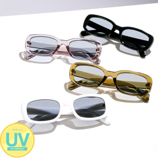 スクエアサングラス ユニセックス UVカット サングラス メンズ レディース 紫外線カット スクエア...