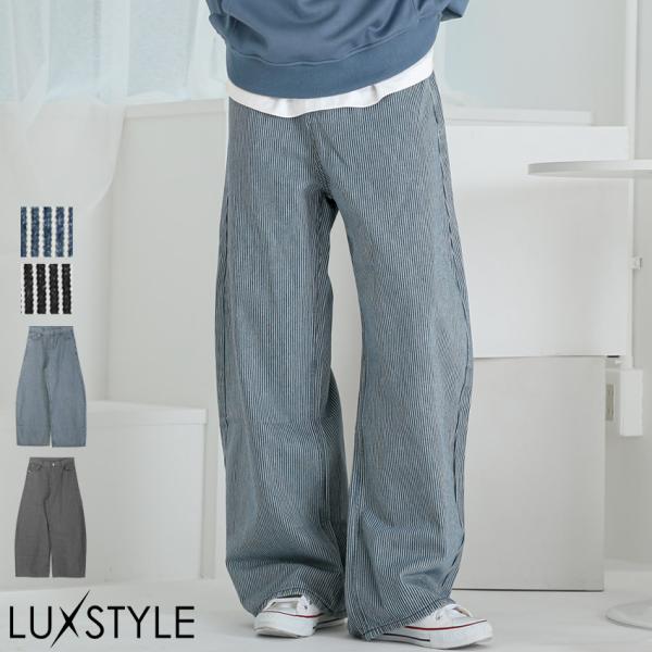 メンズ デニムパンツ ワークパンツ バレルパンツ カーブパンツ ワイドパンツ デニム バレルレッグ ...