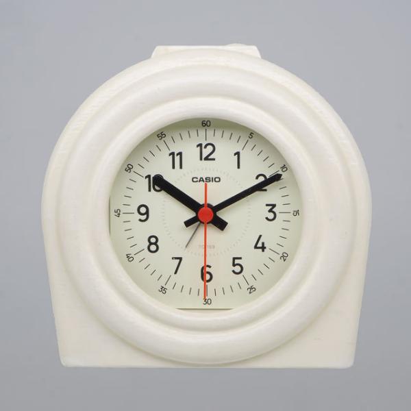 木製目覚まし時計［オフホワイト］ CASIO TQ-169-9JF内蔵
