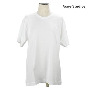 アクネストゥディオズ Tシャツ カットソー フェイスパッチ刺繍 ホワイト レディース｜cloudshoe