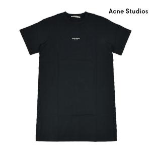 アクネストゥディオズ Tシャツ ドレス ワンピース リバースロゴ ブラック レディース Acne Studios｜cloudshoe