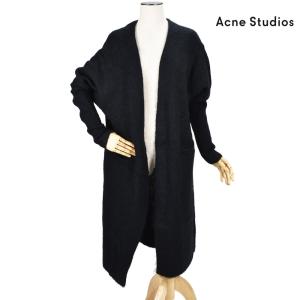 アクネストゥディオズ カーディガン モヘア ロング丈 ブラック レディース Acne Studios