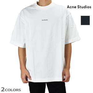 アクネストゥディオズ Tシャツ カットソー ロゴ オーバーサイズ ブラック ホワイト メンズ｜cloudshoe
