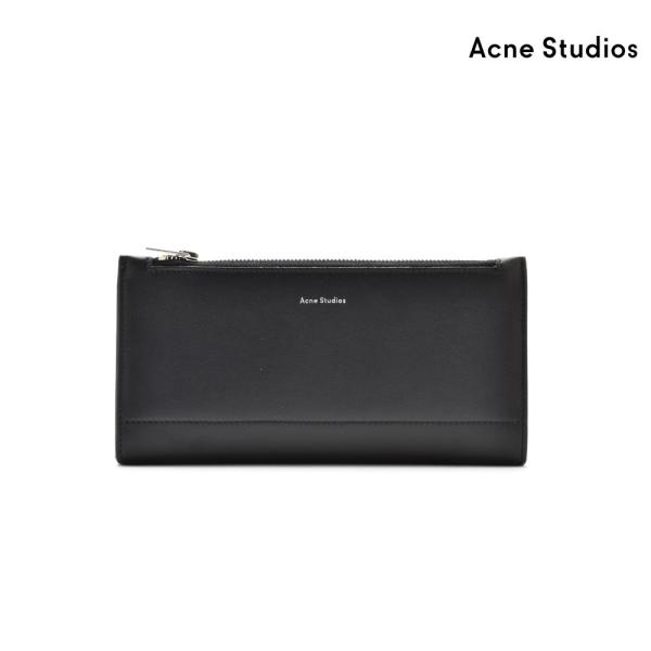 【並行輸入品】アクネストゥディオズ 二つ折り 長財布 ブラック レディース メンズ Acne Stu...