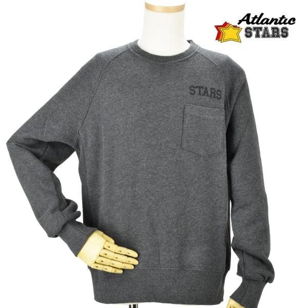 【並行輸入品】アトランティックスターズ スウェット トレーナー ポケット 裏起毛 グレー メンズ A...