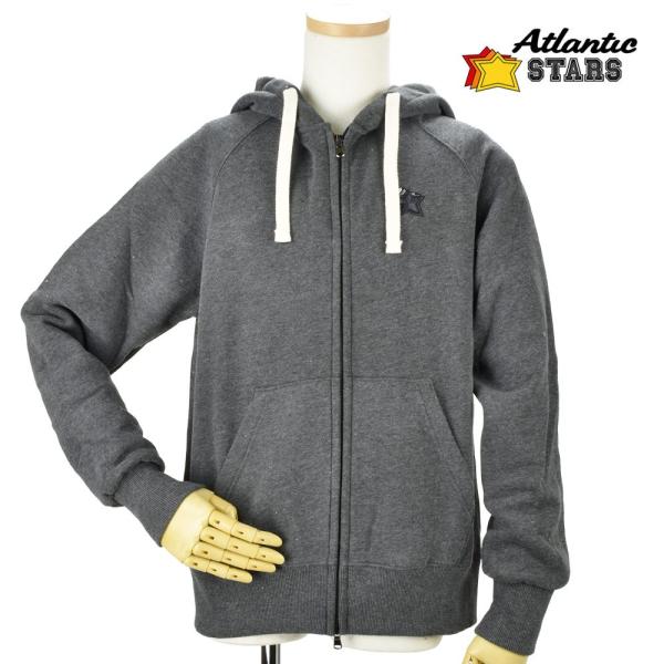【並行輸入品】アトランティックスターズ ジップアップパーカー フーディー 裏起毛 グレー メンズ A...