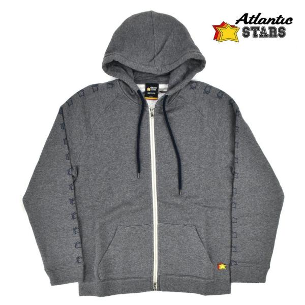 【並行輸入品】アトランティックスターズ AMF1835 GREY ジップアップ パーカー フーディ ...