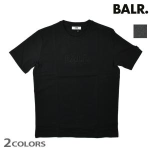 ボーラ― ロゴT Tシャツ クルーネック 半袖 カットソー ブラック ダークグレー メンズ BALR. T-SHIRT｜cloudshoe