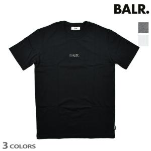 ボーラー プレートロゴ Tシャツ カットソー メタルロゴ 半袖 ブラック グレー ホワイト BL CLASSIC STRAIGHT メンズ BALR.｜cloudshoe