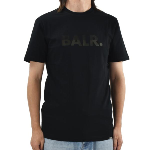 ボーラー BALR. Tシャツ メンズ カットソー クルーネック 半袖 ロゴT  ブラック 黒 SE...