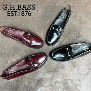 G.H.BASS ローファー G.H.BASS/BA41810/BLACK/RUGSOLE LOAFER/厚底