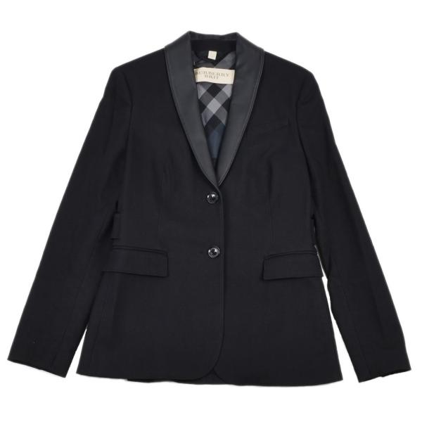 【並行輸入品】バーバリー ブリット ジャケット ブラック 襟レザー レディース BURBERRY B...