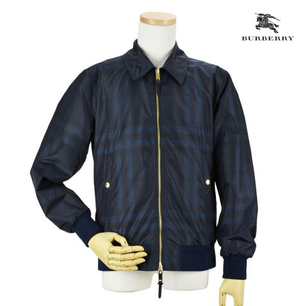 【並行輸入品】バーバリー ブルゾン ジャケット チェック柄 リバーシブル ブライトネイビー メンズ