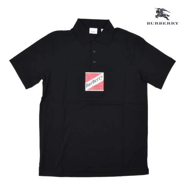 【並行輸入品】バーバリー ポロシャツ 半袖 トップス ブラック 黒 メンズ BURBERRY