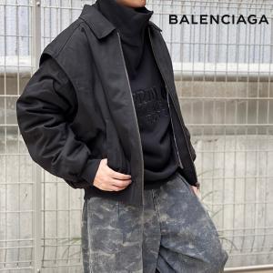 美品バレンシアガ  オフショルダートラックジャケットブルゾン M バレンシアガ BALENCIAGA TM010 オフショルダートラック