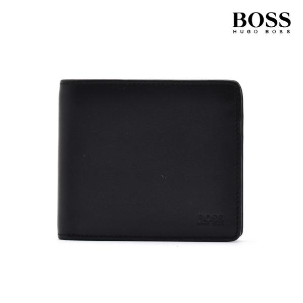 【並行輸入品】ヒューゴボス 50397485 001 WALLET BLACK 二つ折り財布 コンパ...