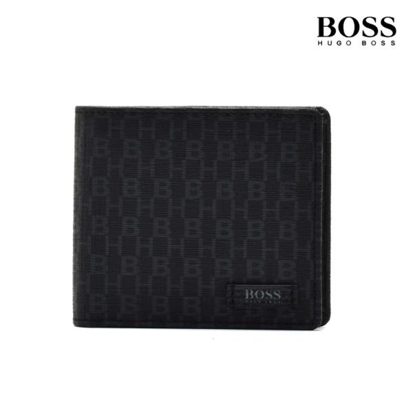 【並行輸入品】ヒューゴボス 50402697 001 WALLET BLACK 二つ折り財布 HBロ...