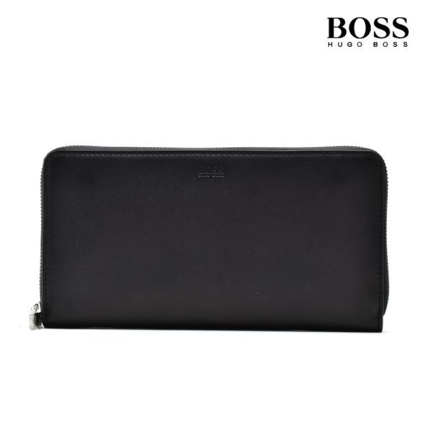 【並行輸入品】ヒューゴボス 50402703 001 Wallet BLACK ラウンドファスナー長...