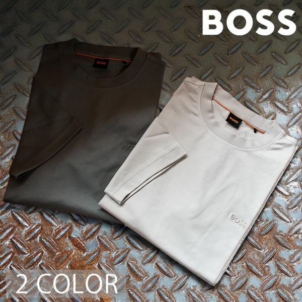 ボス BOSS Tシャツ メンズ カットソー コットンインターロック Tシャツ ロゴエンブロイダリー...