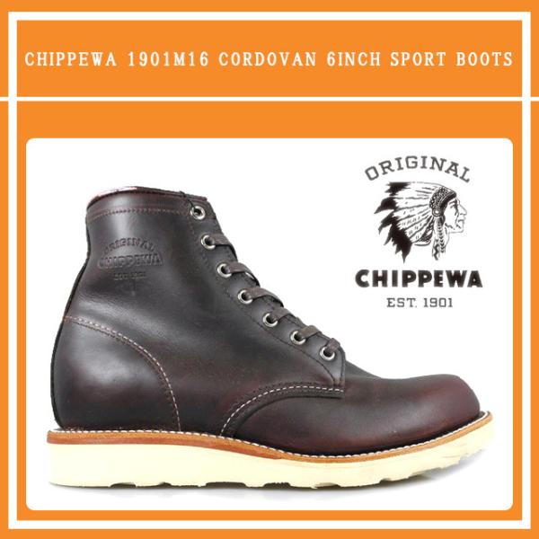 【並行輸入品】チペワ ワークブーツ コードバン 6インチ 1901M16 メンズ CHIPPEWA
