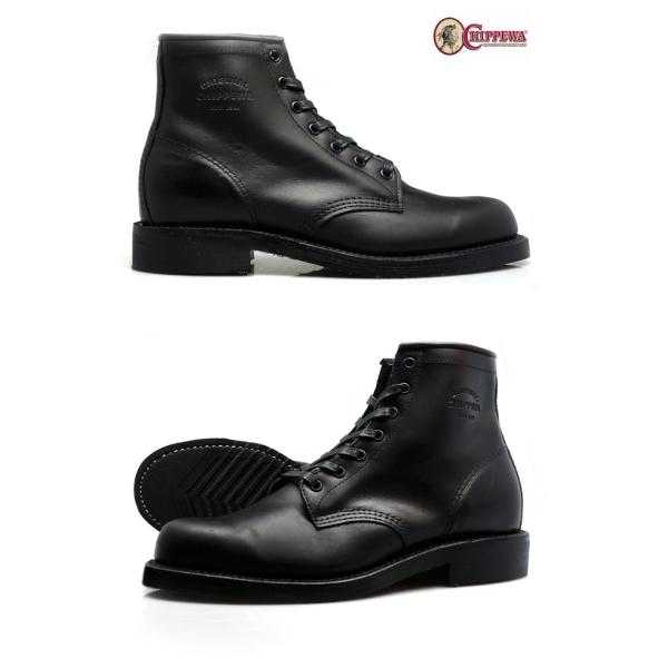 【並行輸入品】チペワ ユーティリティ ワークブーツ ブラック 6インチ メンズ 1901M82