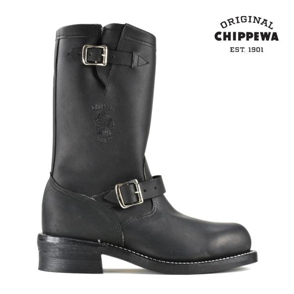 【並行輸入品】チペワ エンジニアブーツ ロング ブラック 11インチ スティールトゥ メンズ 278...